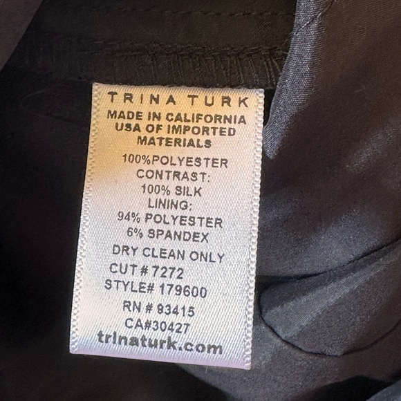 Trina Turk size 8 black silk jumpsuit with sheer cape - Picture 10 of 16